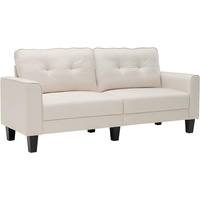 KOMFOTTEU Big-Sofa Couch, 2-Sitzer, bis 450 kg, 202 x 75 x 94cm, Beige beige|weiß