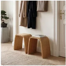 [en.casa] Hocker Jysa 45 x 50 x 31 cm Beige
