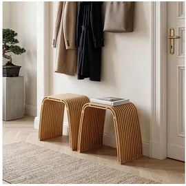 [en.casa] Hocker Jysa 45 x 50 x 31 cm Beige