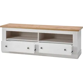 Home Affaire Wohnwand HOME AFFAIRE "Westminster TOPSELLER", weiß (pinie weiß, wotan eiche), B:315cm, Holzwerkstoff, Kastenmöbel-Sets, Holz Wohnwände Wohnwand, im romantischen Landhausstil