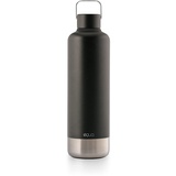 EQUA Timeless Isolierte Trinkflasche, doppelwandig, Edelstahl, 24 Stunden kalt oder bis zu 12 Stunden heiß, BPA-frei, auslaufsicher, haltbar, multifunktional (Dark, 1000ml)