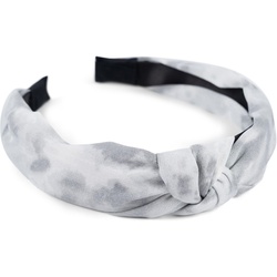 styleBREAKER Haarband, 1-tlg., Stoff Haarreif Batik Farbverlauf grau|weiß