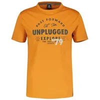 LERROS T-Shirt »LERROS Unifarbenes T-Shirt mit Print« Lerros PUMPKIN ORANGE