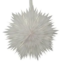 Papierstern Eisblume Weihnachtsstern Faltstern 60cm Dekostern Leuchtstern weiß