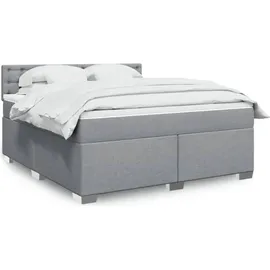 vidaXL Boxspringbett 180 x 200 cm Hellgrau