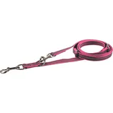 Herm Sprenger Gummierte Leine, 3-Fach verstellbar - pink, 230 cm (2,3 m)