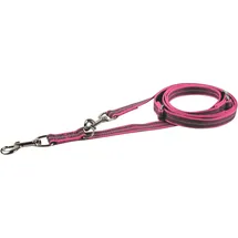 Herm Sprenger Gummierte Leine, 3-Fach verstellbar - pink, 230 cm (2,3 m)