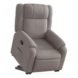 vidaXL Relaxsessel mit Aufstehhilfe Taupe Stoff