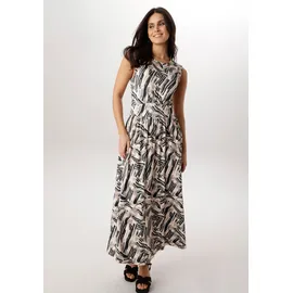 Aniston SELECTED Sommerkleid Gestreift Beige/Schwarz 38