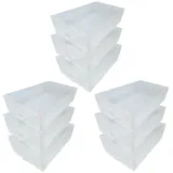 DYNASUN Schuhbox PP368T (9 St), Schuhaufbewahrungsbox Platzsparendes, stapelbares Robust, staubfrei