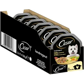 Cesar Hundefutter Nassfutter Huhn, Reis, Gemüse 14 x 150 g