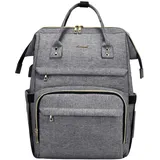 LOVEVOOK Laptop Rucksack Damen 17 Zoll, Wasserdichte Rucksäcke Studenten mit Henkel, Groß Schultasche Schulrucksack, für Business Universität Reise Arbeit, Grau