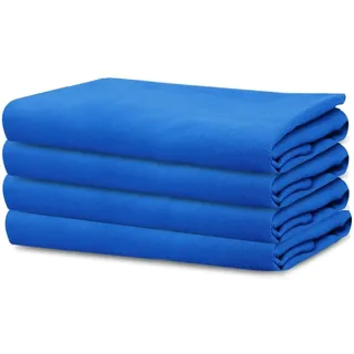 Sweet Needle – Packung mit 4 übergroßen Servietten aus 100% Baumwolle, 45 cm x 45 cm, Königsblau – Schwerer Stoff für den täglichen Gebrauch mit auf Gehrung geschnittenen Ecken