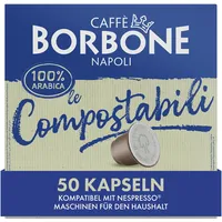 Caffè Borbone Le Compostabili - 50 Kaffeekapseln kompatibel mit Nespresso®*, 100% Arabica in kompostierbaren Kapseln - Kompatibel mit Nespresso®* Haushaltskaffeemaschinen