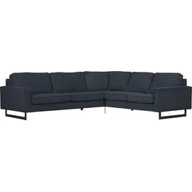 Home Affaire Ecksofa HOME AFFAIRE "Pinto, XXL, 250/290 cm, langer Schenkel, Ottomane", blau (rauchblau), B:290cm H:85cm T:250cm, Luxus-Microfaser in Lederoptik(100% Polyester);Cord (92% Polyester, 8% Polyamide), Sofas, Ecksofa, Cord, Chenille, Lederoptik, mit Keder,