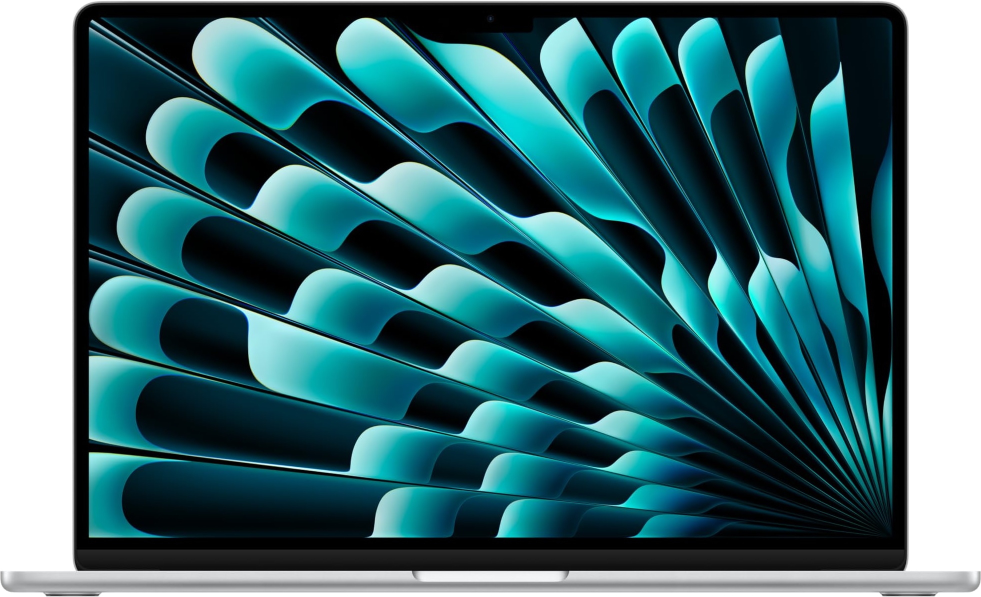 Apple 2024 15" MacBook Air Laptop mit M3 Chip: 15,3" Liquid Retina Display, 8 GB gemeinsamer Arbeitsspeicher, 256 GB SSD Speicher, beleuchtete Tastatur, 1080p FaceTime HD Kamera, Touch ID, Silber