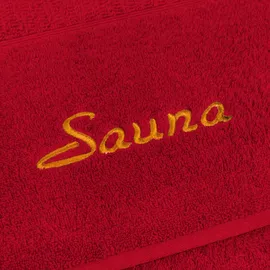 Möve for Frottana Sauna, Set Pearl 2-TLG Handtücher - 2X 80x200 cm, 100% Baumwolle, Ruby