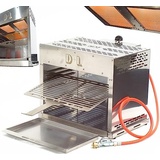 Hochtemperatur Gasgrill Edelstahl Grill 800° Oberhitzegrill BBQ Steak 56526