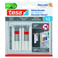Tesa Klebeschraube für Tapeten und Putz (verstellbar, 1kg)