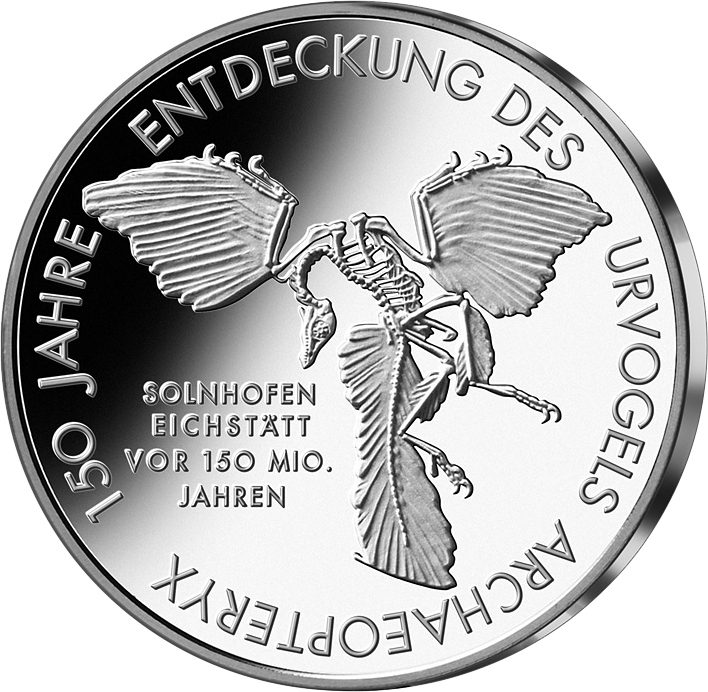 10-Euro-Silber-Gedenkmünze "150 Jahre Entdeckung des Urvogels"!