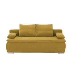 smart Schlafsofa  Leonie , gelb , Maße (cm): B: 198 H: 92 T: 90