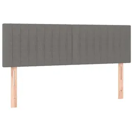 vidaXL Boxspringbett mit Matratze Dunkelgrau 140x200 cm Stoff