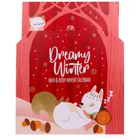 Accentra – Pflege Adventskalender 2025 für Mädchen mit 24 Pflegeprodukten – Adventskalender Beauty mit Bodylotion, Badebomben, Duschgel, Shampoo, Lip Balm, Handcreme – Weihnachtskalender Rot Teenager