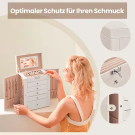 Songmics Schmuckkästchen 26,0 x 15,5 x 32,0 cm