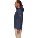 Mammut Ultimate VII Hooded Jacket Men | Softshelljacke für Herren, Atmungsaktiv & Winddicht, Outdoor Wanderjacke, Gore-Tex Funktionsjacke, Allwetterjacke | Marine, XL