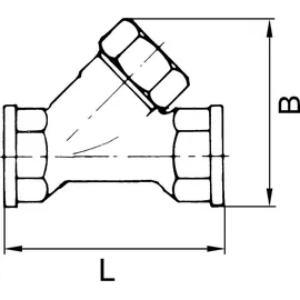 Riegler Rückschlagventil, Schrägsitzausführung, ES, G 1 1/4, 0,2 bar