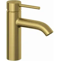 Kludi Bozz Waschtisch-Einhandmischer, 100 mit Push-Open-Ablaufgarnitur - brushed gold