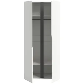 Möbel Boss Drehtürenschrank Anga 80 x 180 x 51 cm Weiß