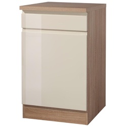 Küchenunterschrank 'Cardiff' Creme/Eiche