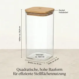gouveo Vorratsglas eckig 500 ml 6 St.