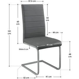 Juskys Freischwinger Stuhl Vegas 2er Set