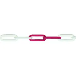 Kunststoffkette 6mm rot/weiß - rot-weiß