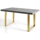 alpi möbel LOFT-U 80 x 77 x 140-240 cm grau/gold