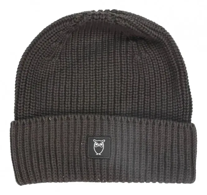 KnowledgeCotton Apparel Beanie Baumwolle Chocolate Plum