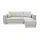 marpur Eckcouch Velourstoff mit Bettkasten Grau
