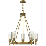 Elstead Lighting Collier 5-flammiger Kronleuchter Messing,
