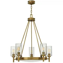 Elstead Lighting Collier 5-flammiger Kronleuchter Messing,