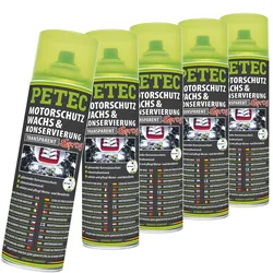 5x 500 Ml 73430 Petec Motorschutzwachs Konservierung Transparent Versiegelung: Petec 73430