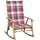 vidaXL Schaukelstuhl 1 x 1 x 1 cm rot