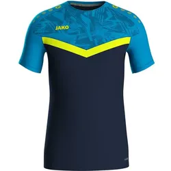 JAKO Herren Shirt T-Shirt Iconic, marine/JAKO blau/neongelb, L