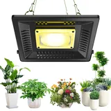 Profey Pflanzenlampe LED Vollspektrum, Grow Lampe P200, Pflanzenleuchte LED IP67 Wasserdicht, 270° Belichtung Grow Light Mit 4 Ketten zum Aufhängen, Einstellbare Höhe und Winkel, die Ultradünne