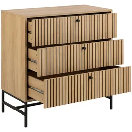 Actona Albany 80,6 x 80,4 x 40 cm Eiche-Optik / Schwarz
