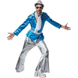 dressforfun Hippie-Kostüm Herrenkostüm Disco Master blau M – M