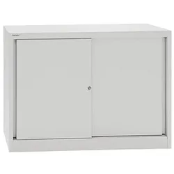 BISLEY Schiebetürenschrank ECO, SD12081S645 lichtgrau 1 Fachboden 120,0 x 43,0 x 83,9 cm