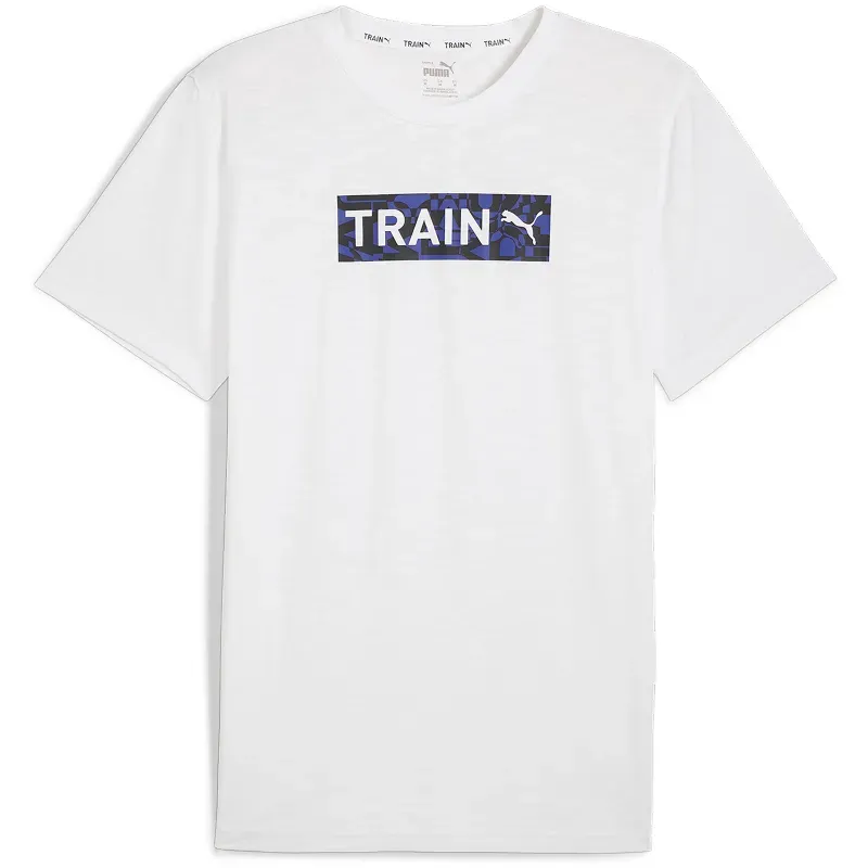 PUMA Train Graphic Laufshirt Herren 88 - PUMA white/q3 graphic L