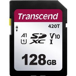 Transcend SDHC/SDXC420T (SDXC, 128 GB, U3, UHS-I), Speicherkarte